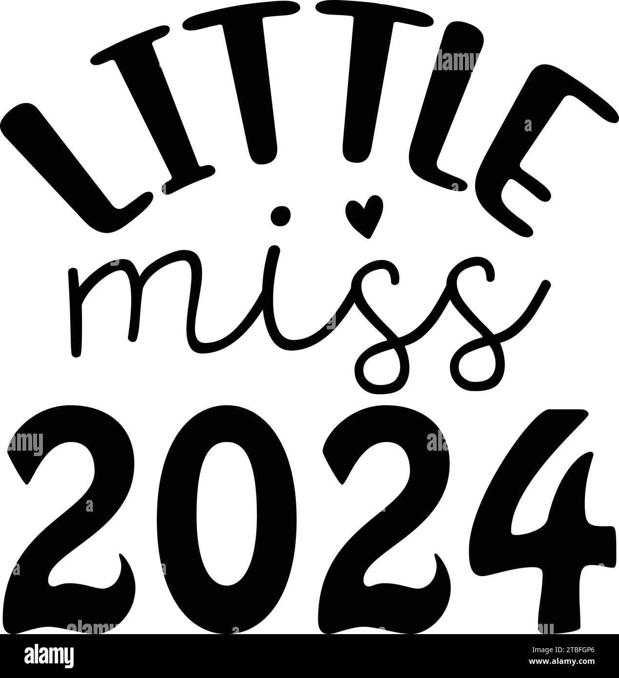 Little Miss 2024, Celebrity T-Shirt Design Stock Vektor