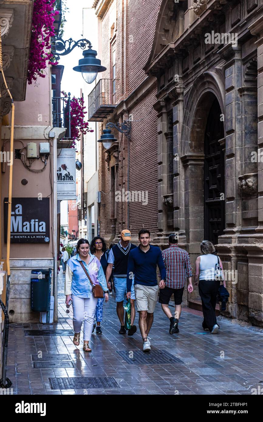 Spanien die Straßen von Malaga zu Weihnachten Stockfoto