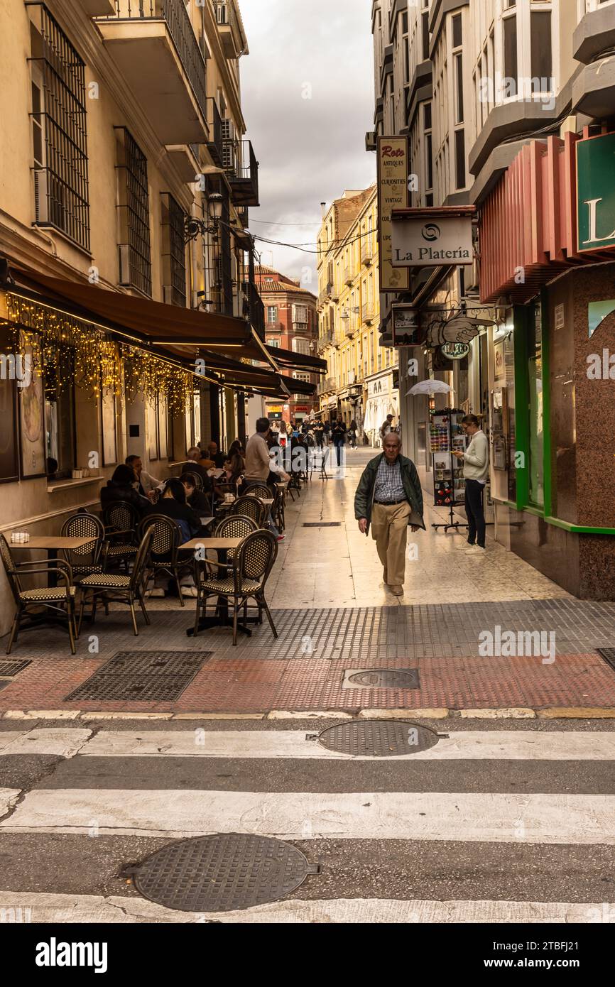 Spanien die Straßen von Malaga zu Weihnachten Stockfoto