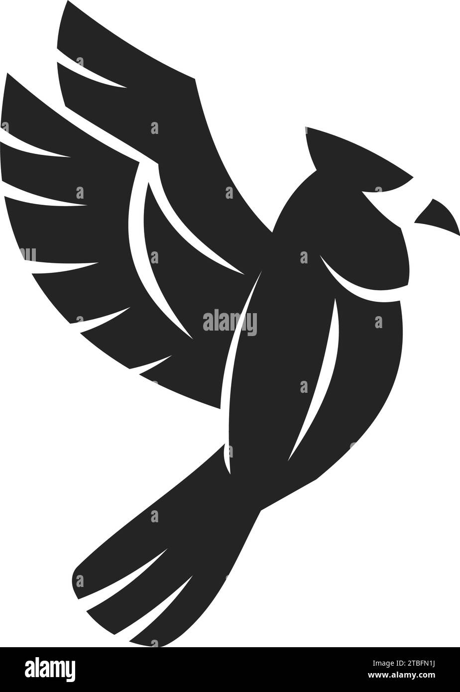 Vorlage für Cardinal Bird Logo isoliert. Markenidentität. Symbol abstrakte Vektorgrafik Stock Vektor