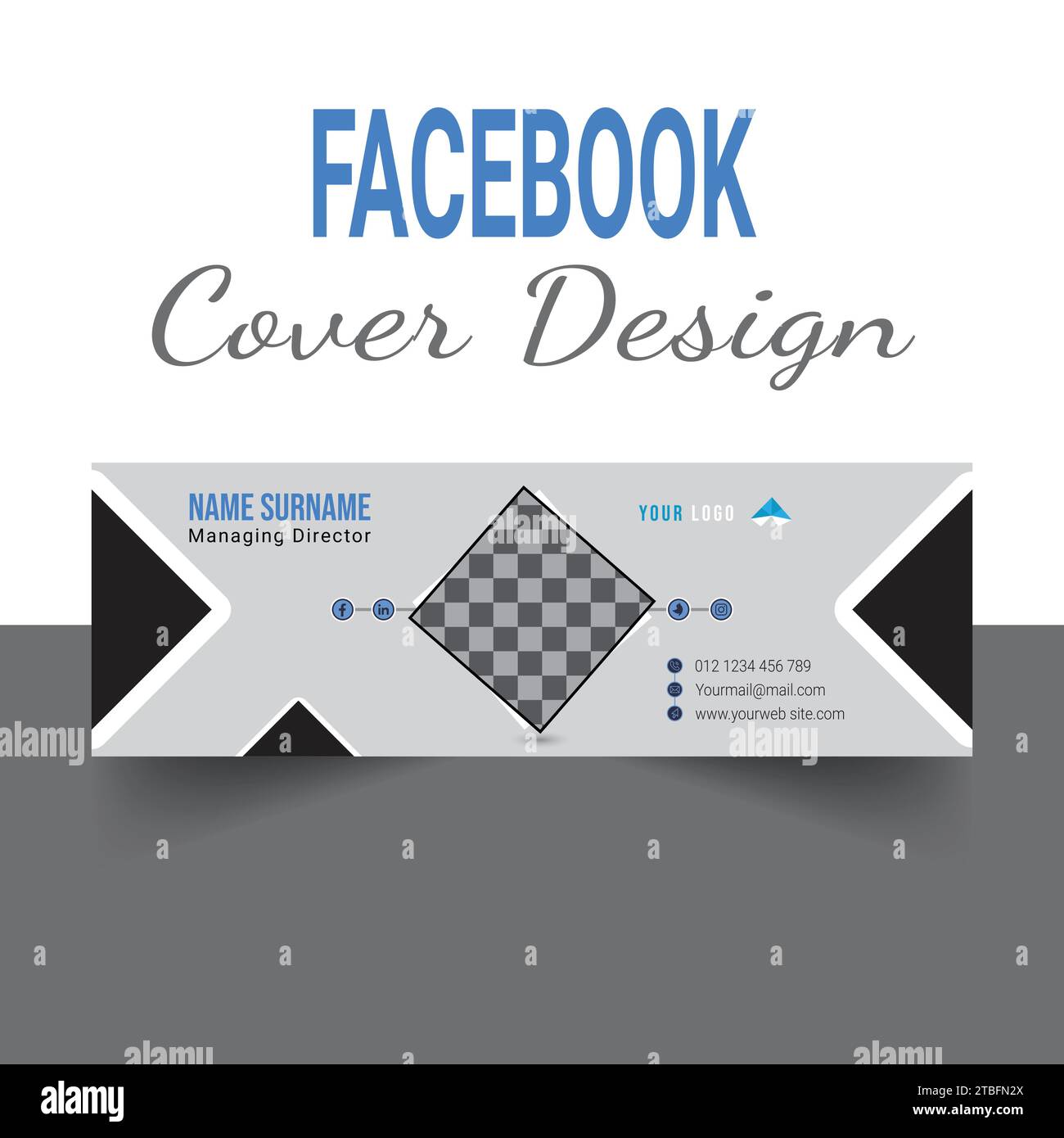 Social Media Cover Design. Cover für Facebook und LinkedIn, Post- und Story-Design, Instagram-Banner, Anzeigen oder Cover in sozialen Medien und YouTube-Miniaturansichten Stock Vektor