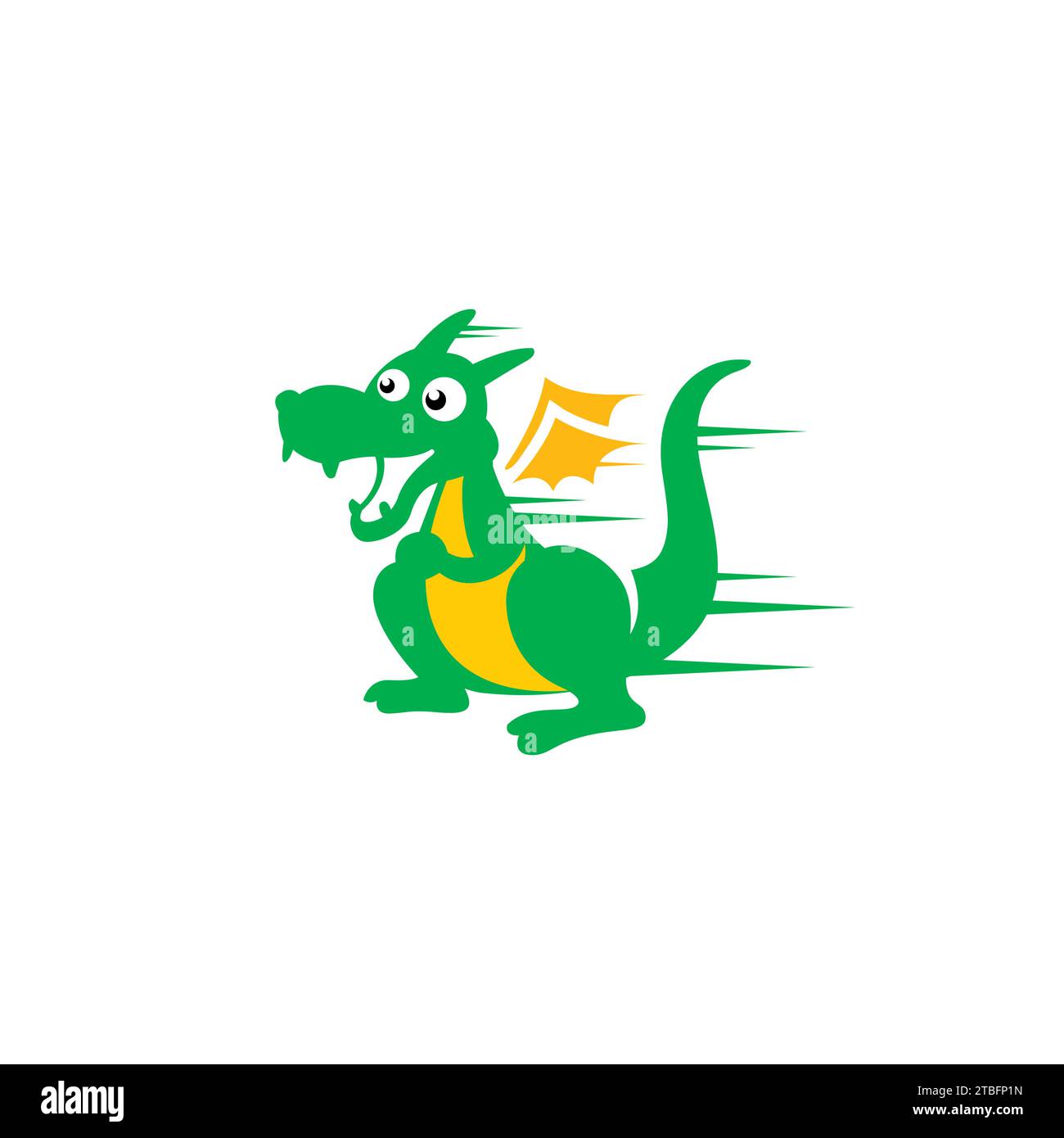 Dragon-Logo Für Kinder. Drachenvektor-Illustration Stock Vektor