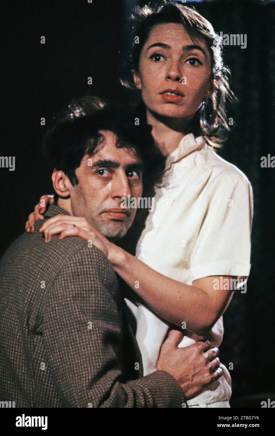 Jörg Pleva und Giulia Follina in John Osbornes Schauspiel 'Blick zurück im Zorn', Deutschland 1983. Stockfoto