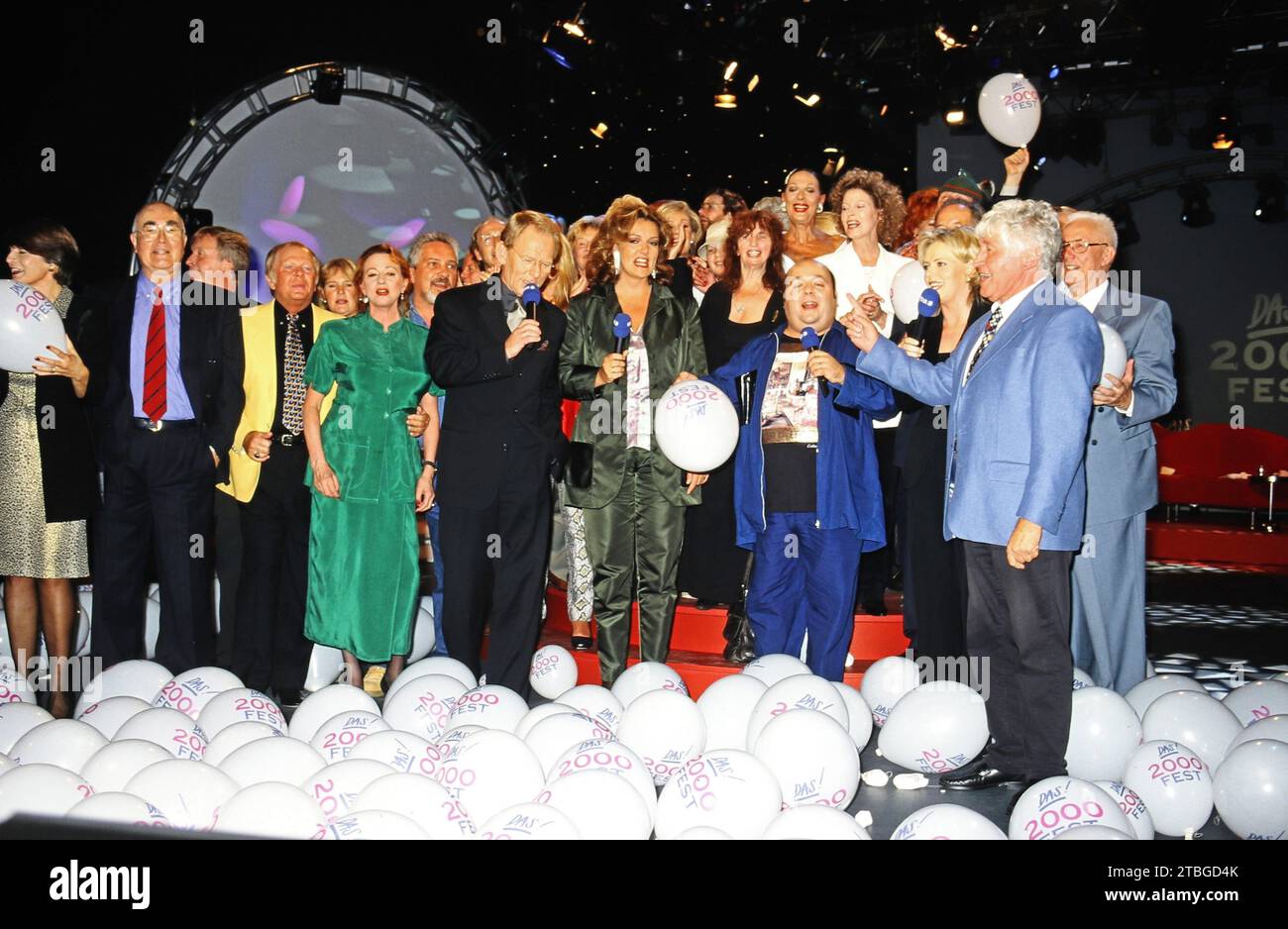 Prominente Gäste bei der NDR Jubiläumssendung das! - U.a. mit dabei Graham Bonney, Reinhard Münchenhagen, Bettina Tietjen, Dirk Bach, Eva Herman, Harald Schmidt, Gotthilf Fischer, Bild um 1999. Stockfoto