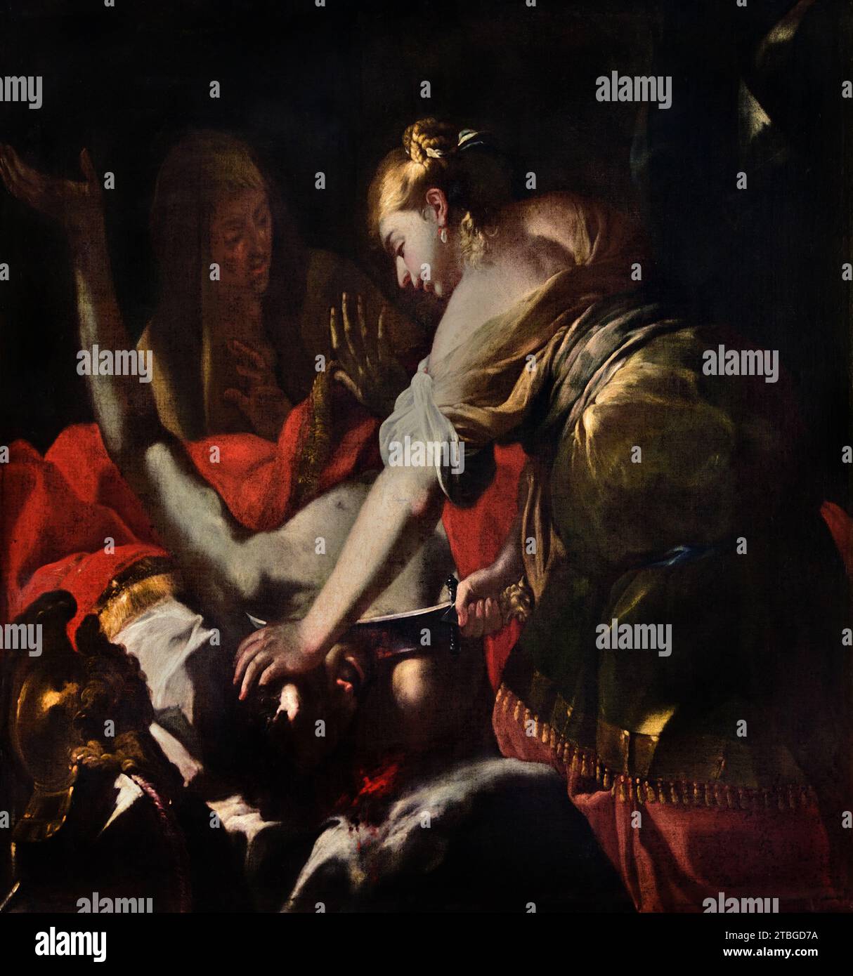 Giuditta e Oloferne, Judith and Holofernes, by, Angelo Solimena, 1629-1716, 17.-18. Jahrhundert, Kathedrale, Salerno, Kunstmuseum, Italien, Italienisch, Stockfoto