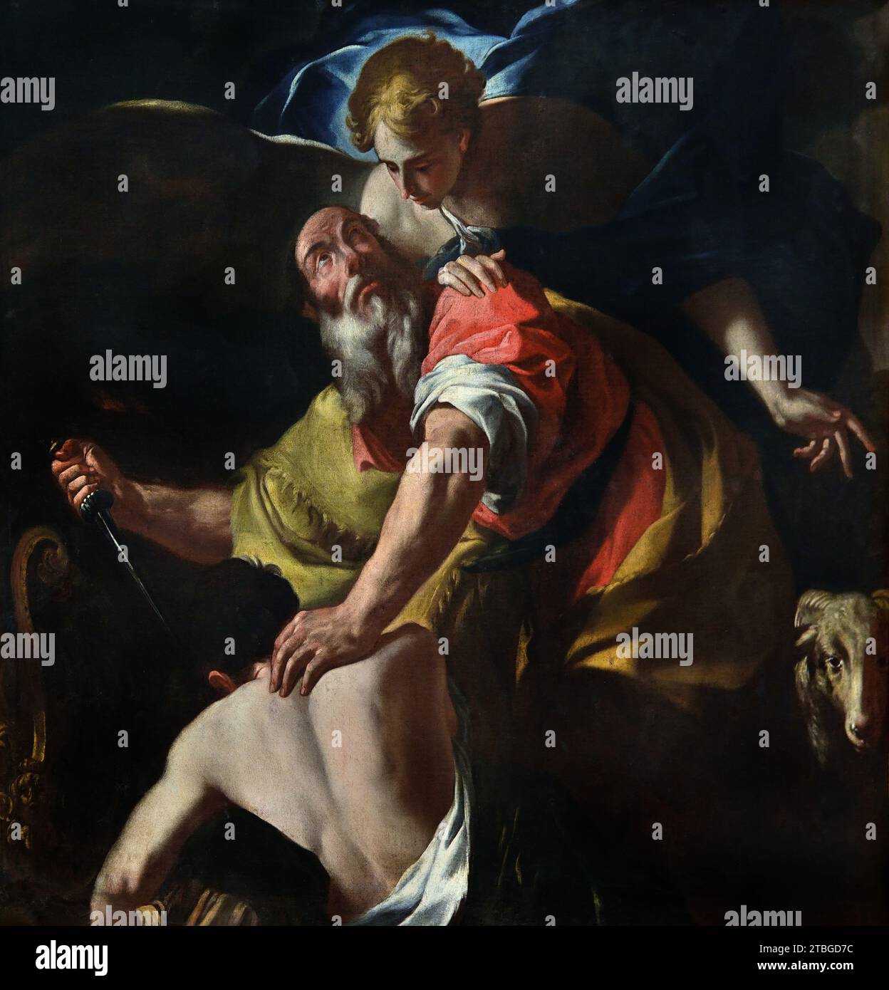 Sacrificio Isacco, Opfer Isaak von Angelo Solimena, 1629-1716, 17-18. Jahrhundert, Kathedrale, Salerno, Kunstmuseum, Italien, Italienisch, Stockfoto