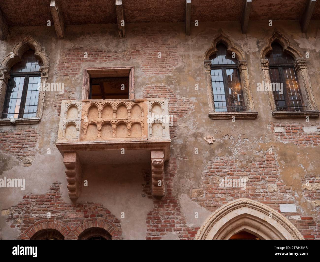 Der Balkon aus Shakespeares Stück Romeo und Julia in Verona Stockfoto