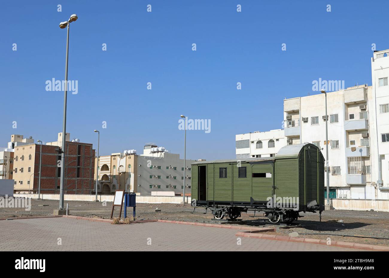 Der alte Eisenbahnwagen am Bahnhof Hejaz in Saudi-Arabien Stockfoto