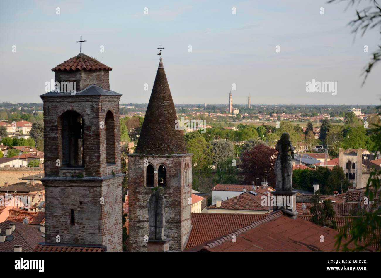 Blick auf Marostica, Vicenza, Veneto, Italien, Europa Stockfoto