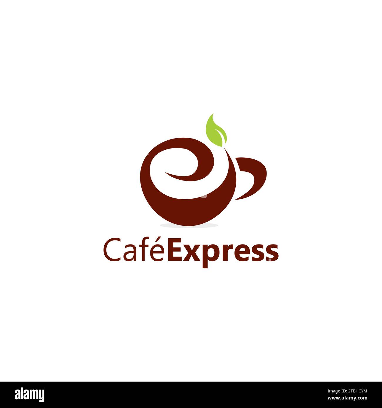Cafe Express Logo. Logo Für Tasse Kaffee Stock Vektor