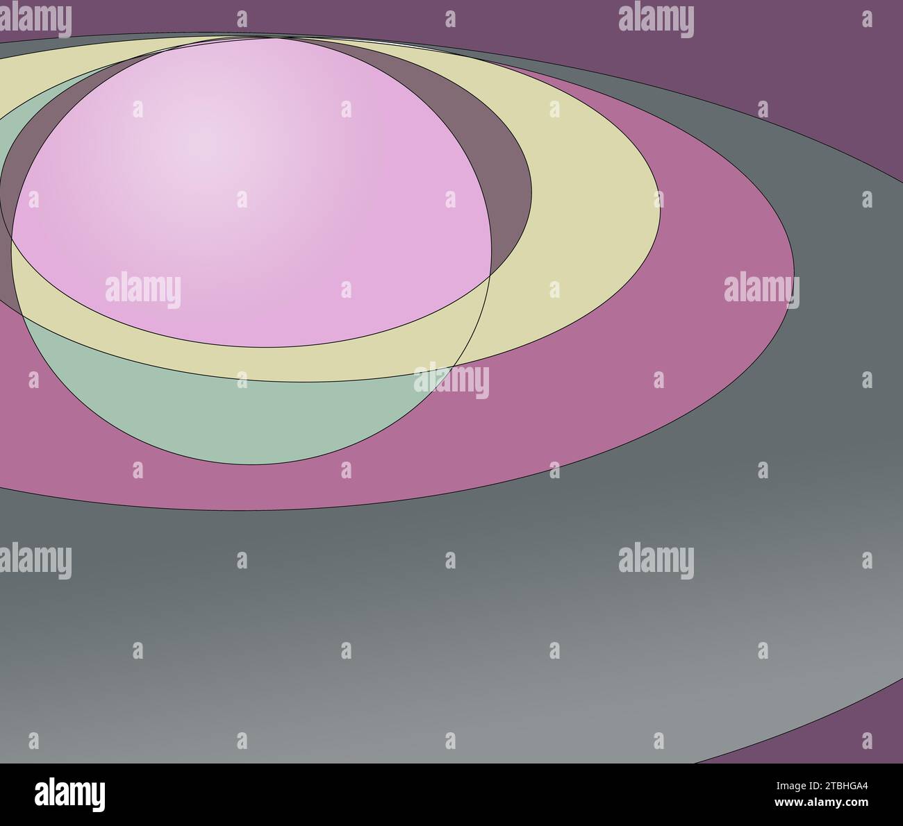 In diesem Hintergrundbild, das eine Illustration darstellt, ist ein farbenfrohes geometrisches Muster zu sehen. Stockfoto