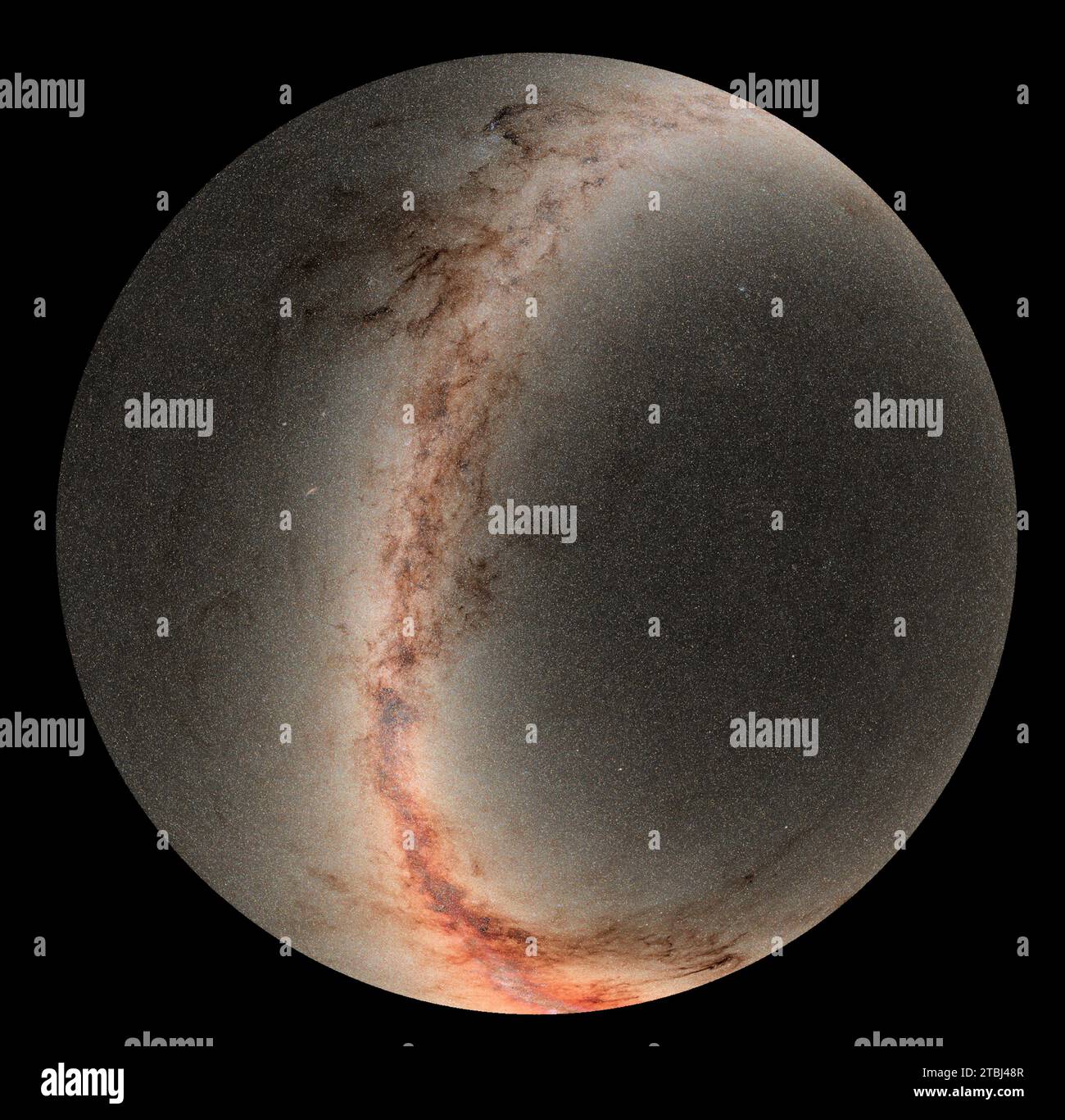 Mosaik des Himmels mit der Milchstraße, aufgenommen vom Pan-STARRS Observatorium in Haleakala, Maui. Stockfoto
