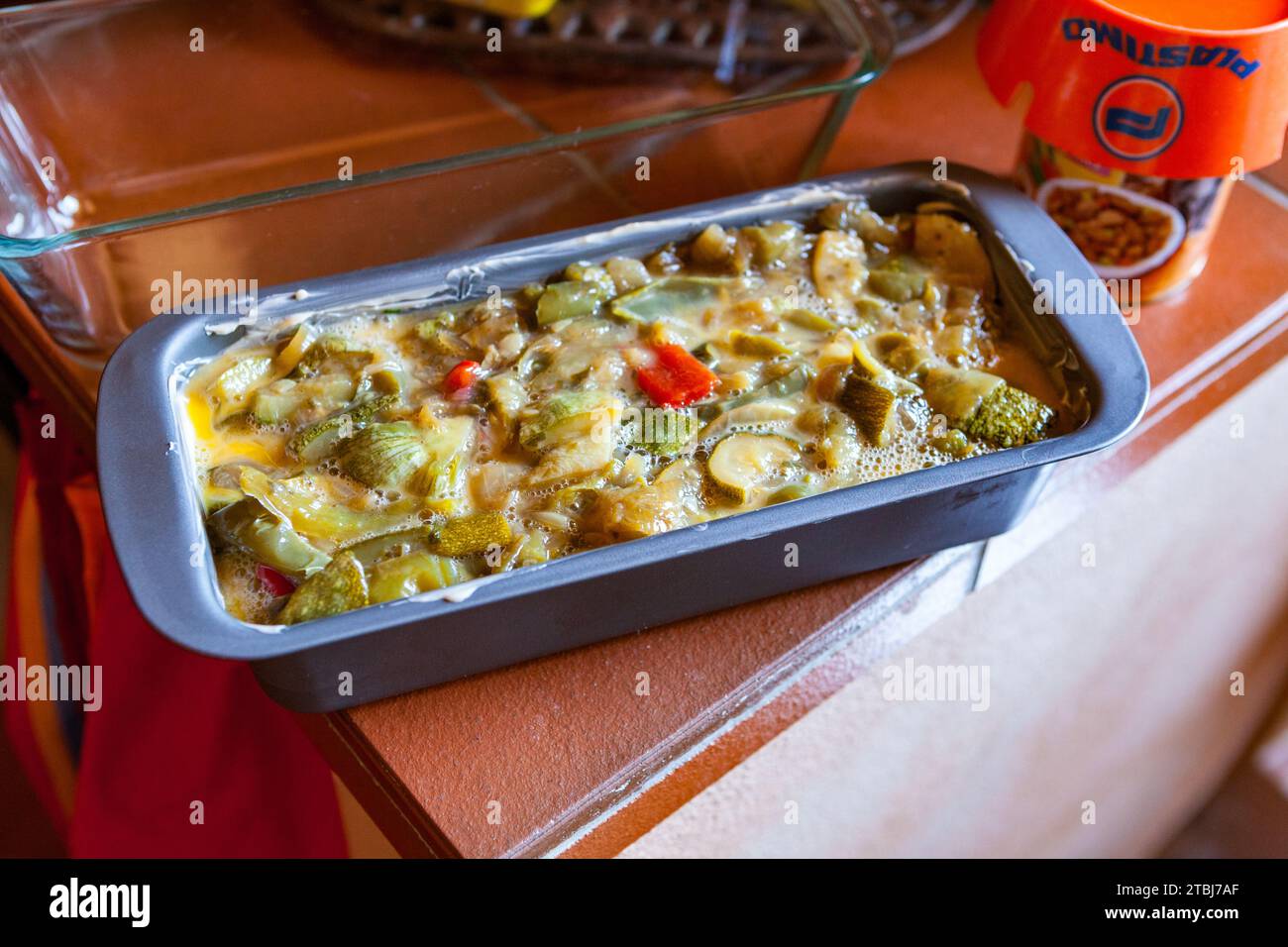 Gemüseterrine vor dem Kochen. Korsika, Frankreich Stockfoto