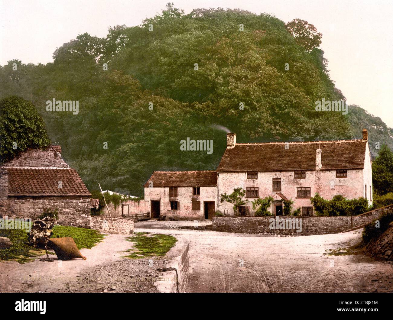 Das Haus von Sir Francis Drake in der Nähe der Severn Bridge, Gatcombe, England, CA 1895, England, historisch, digital restaurierte Reproduktion von einer Vorlage aus dem 19. Jahrhundert / Sir Francis Drakes Haus in der Nähe der Severn Bridge, Gatcombe, England, CA 1895, England, historische, digital restaurierte Reproduktion eines Originals aus dem 19. Jahrhundert Stockfoto