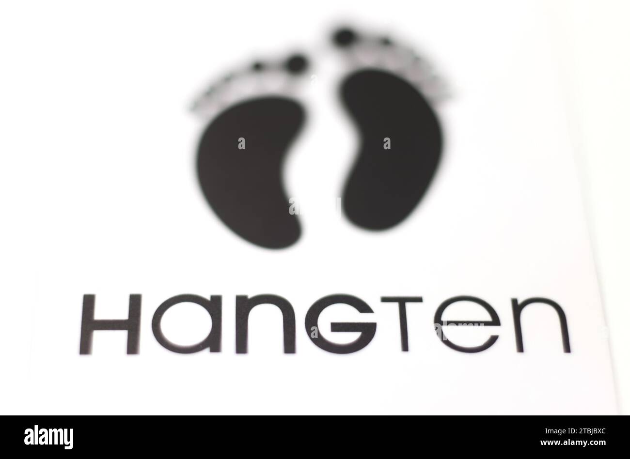 Zeichen und Symbole, Hang Ten Logo. Stockfoto