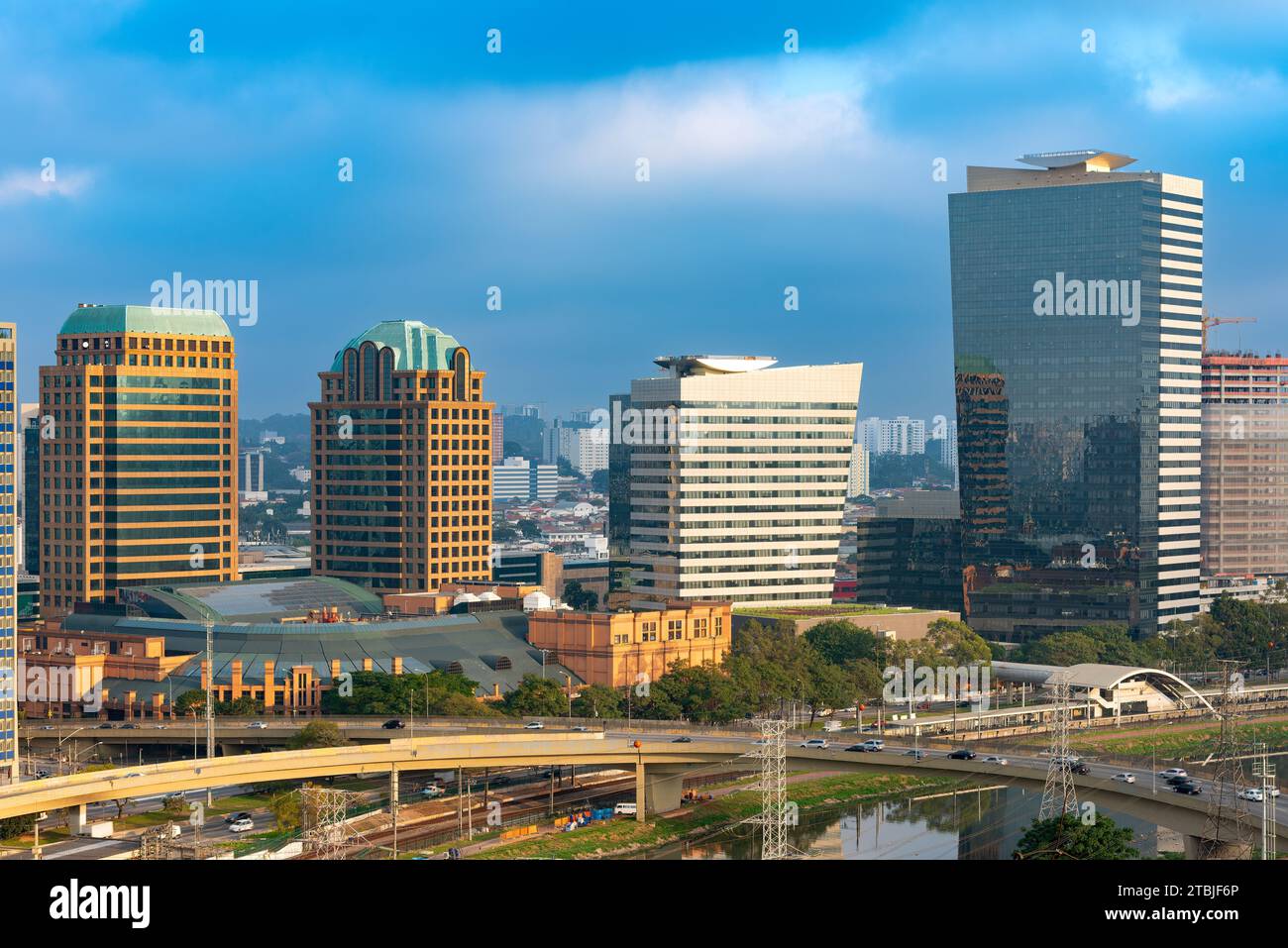 Stadtbild von Sao Paulo am Abend, Brasilien, Südamerika Stockfoto