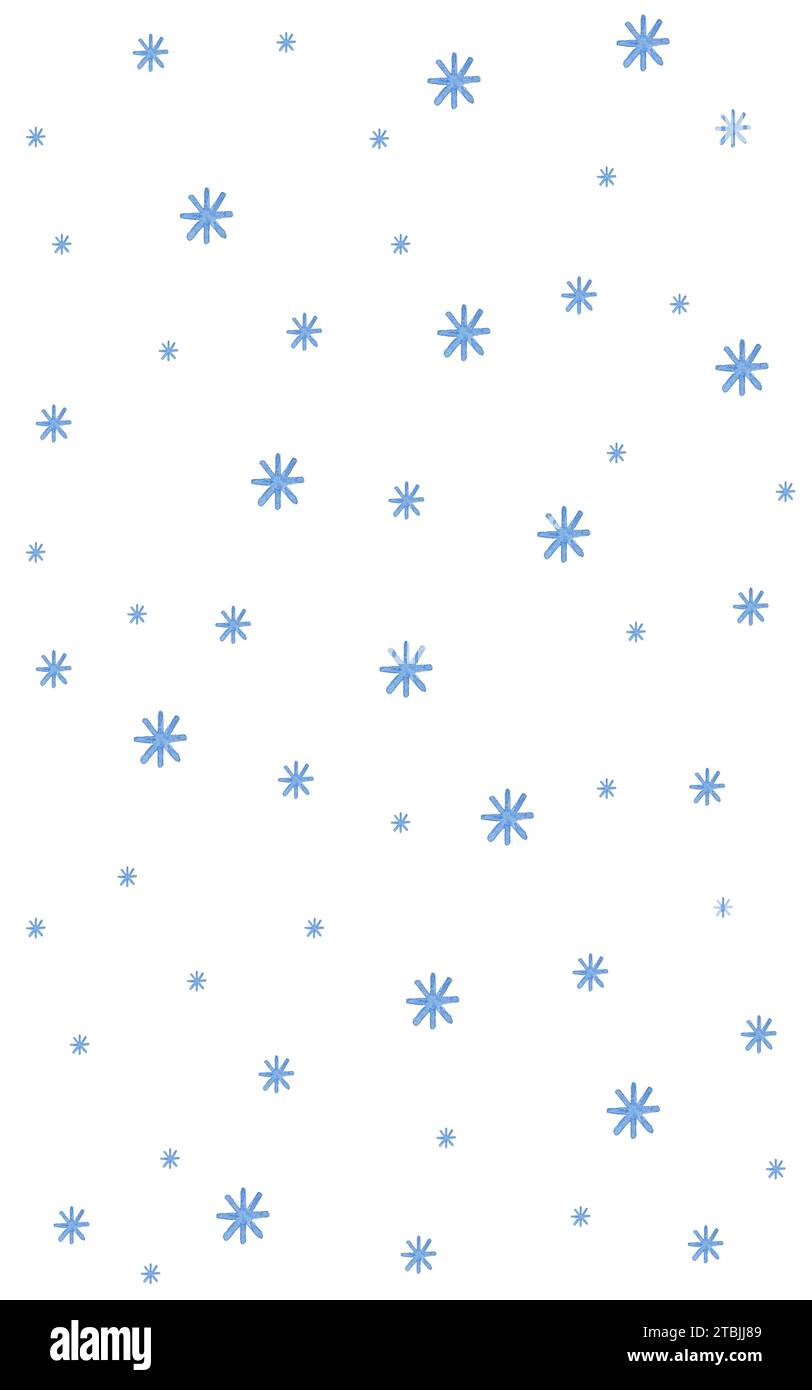 Winterbanner. Fallender weißer Schnee. Aquarellhintergrund. Abstrakte Illustration. Freier Speicherplatz für Untertitel und Grafiken. Stockfoto