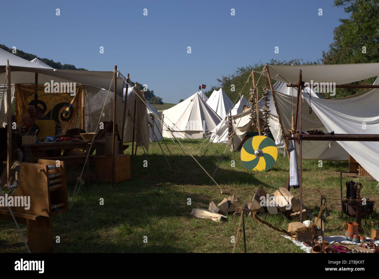 Wikingercamp Stockfoto