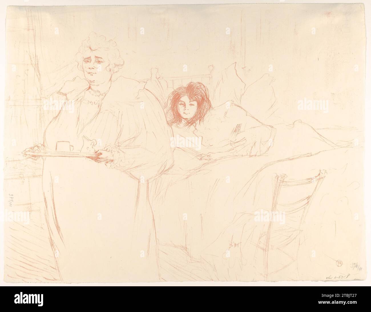 Frühstück (Madame Baron und Mademoiselle Popo) 1984 von Henri de Toulouse-Lautrec Stockfoto