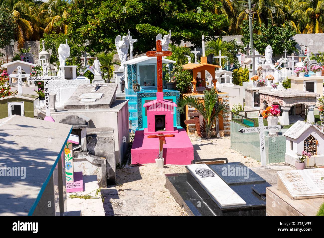 Mexiko, Isla Mujures, Friedhof Stockfoto