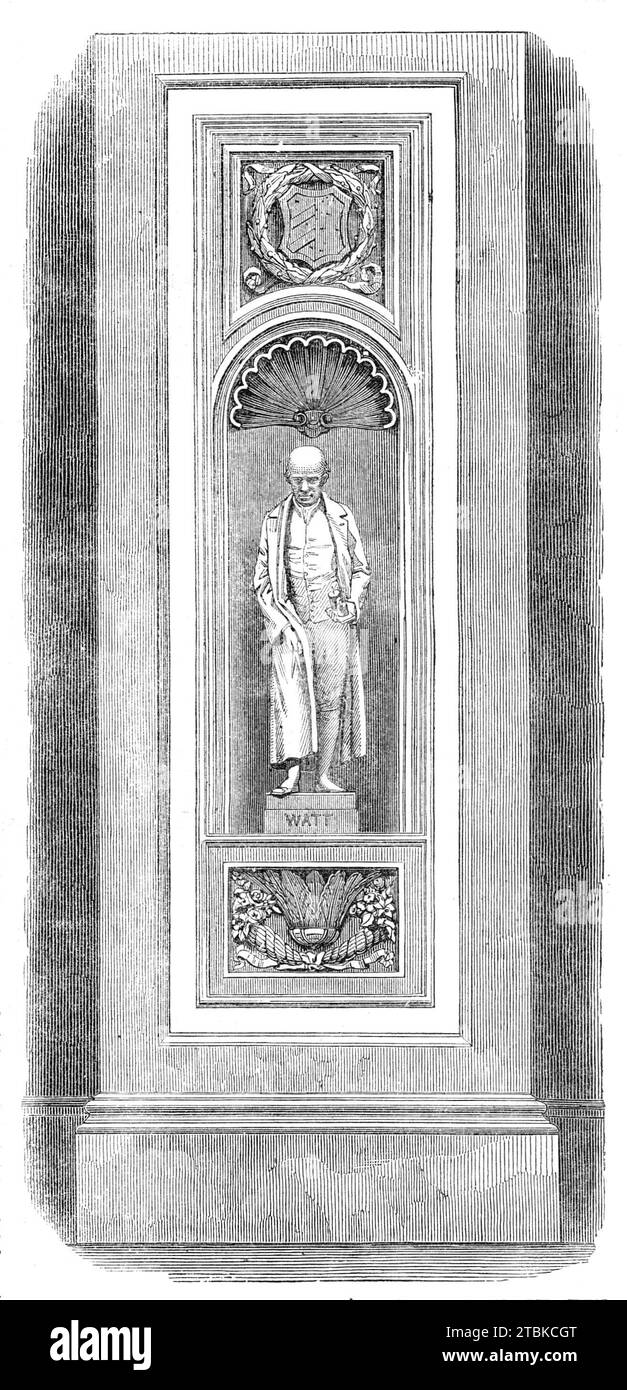 Royal Horticultural Society's Gardens, South Kensington: Statue von James Watt in der Eastern Central Arcade, 1861. James Watt (1736–1819) war ein schottischer Erfinder, Maschinenbauingenieur und Chemiker. Stockfoto