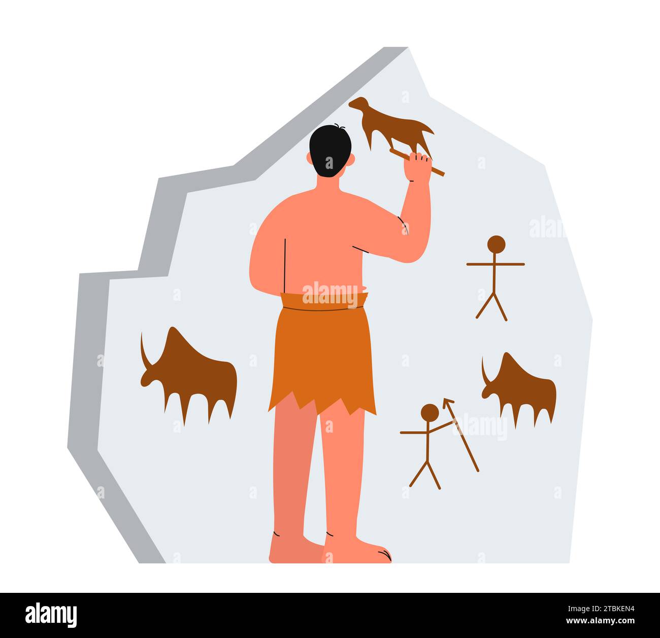 Tribe People Scene Vektorkonzept Stock Vektor