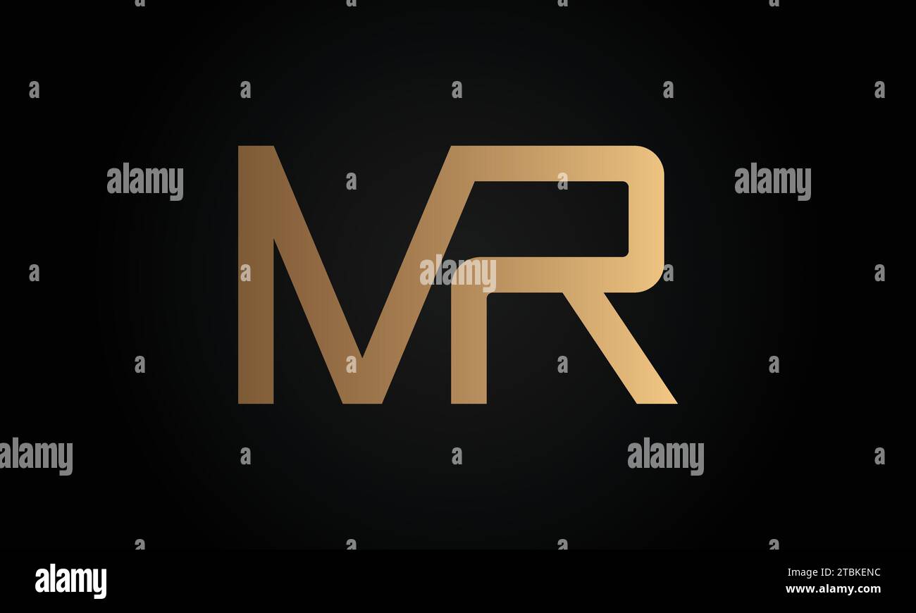 Luxuriöses Initial RM- oder MR-Monogramm-Logo-Design Stock Vektor