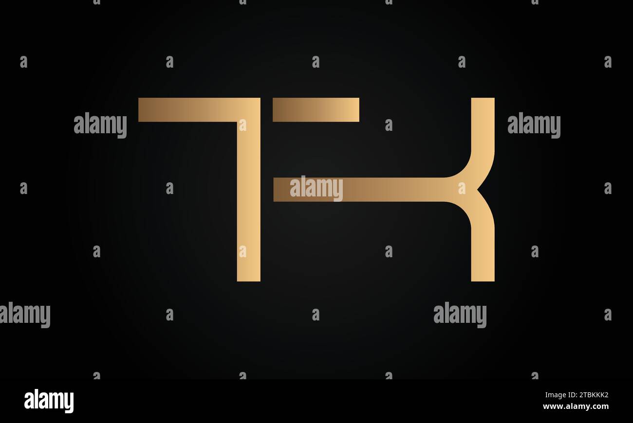 Luxuriöses Initial TK- oder KT-Logo mit Monogramm Stock Vektor
