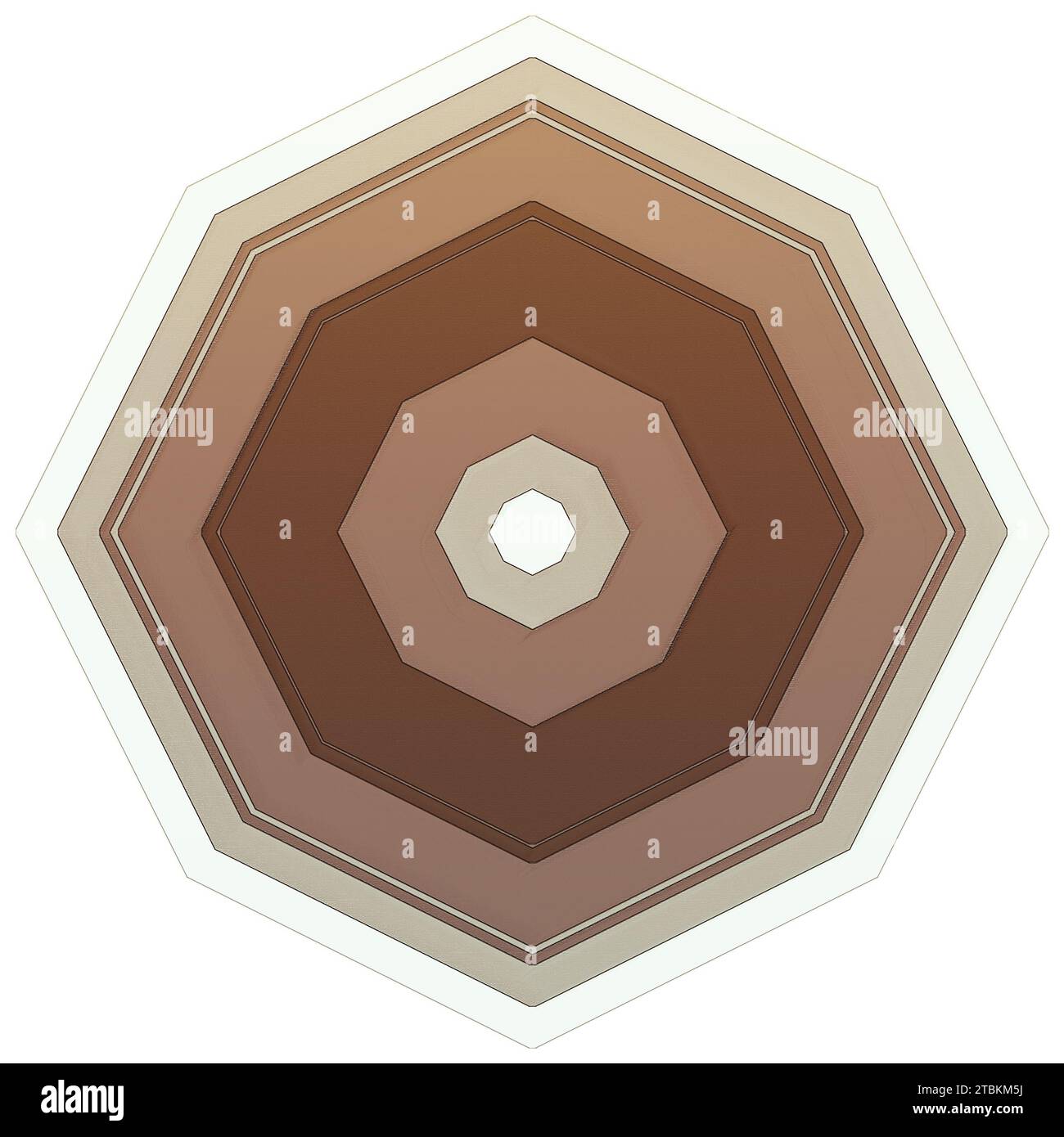 Geometrisches Kreiselement für die Konstruktion. Abstraktes Kaleidoskop-Gewebe. Stockfoto