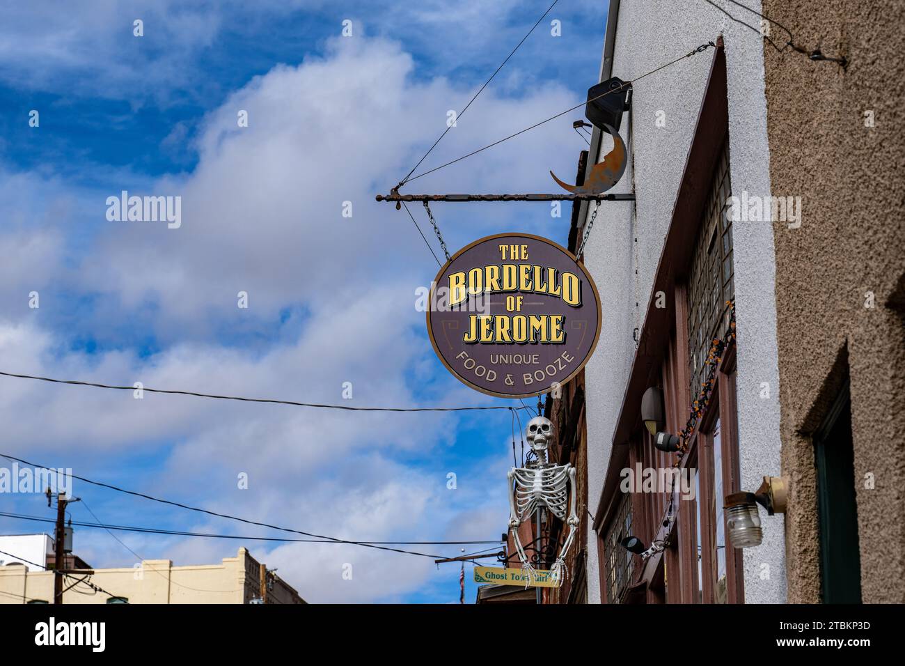Jerome, AZ 16. November 2023 Das Bordello von Jerome ist ein einzigartiges Restaurant, das