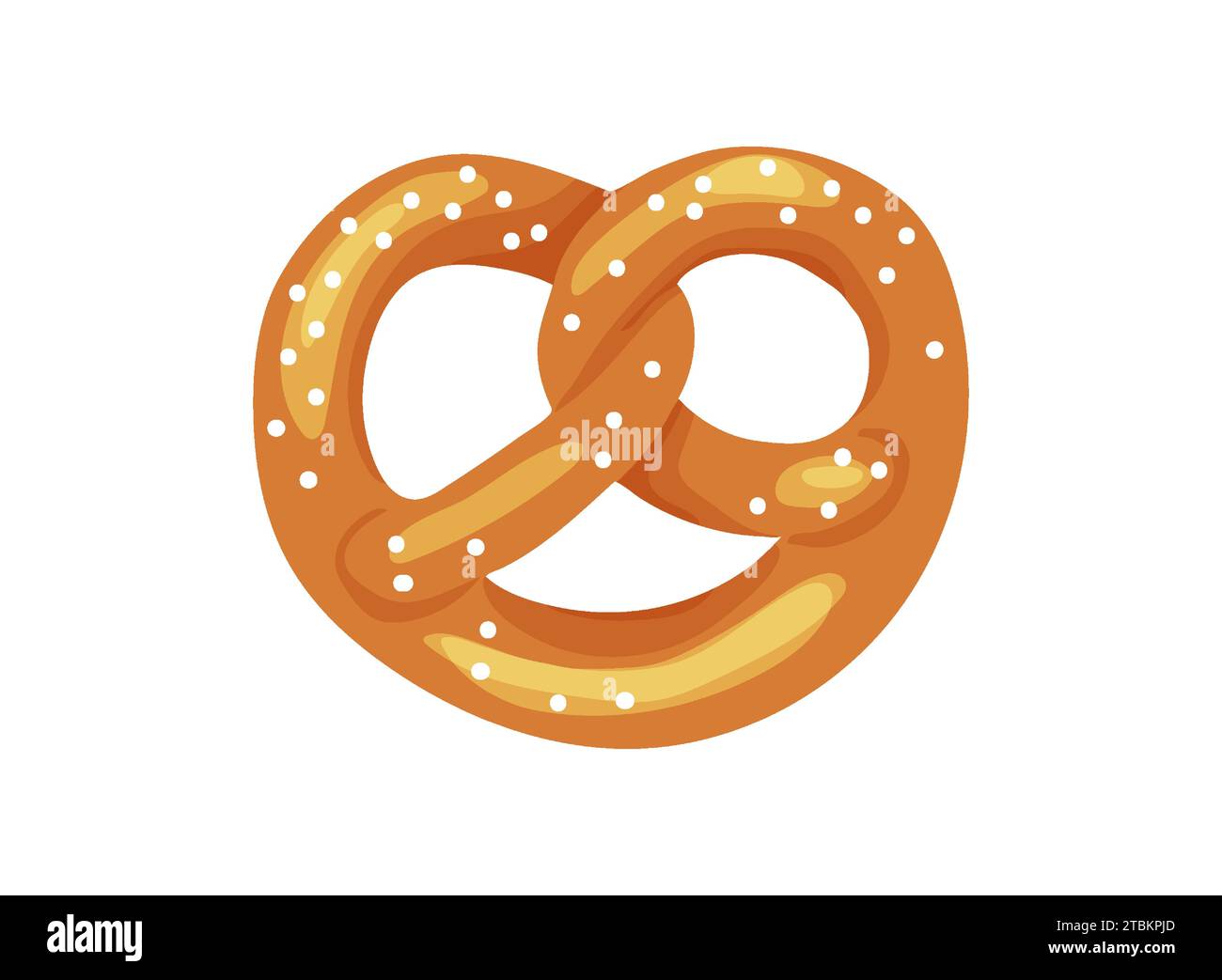 Bretzel oder Brezel mit Salz Tradition Brot aus deutschland. Vektor Illustration Stock Vektor