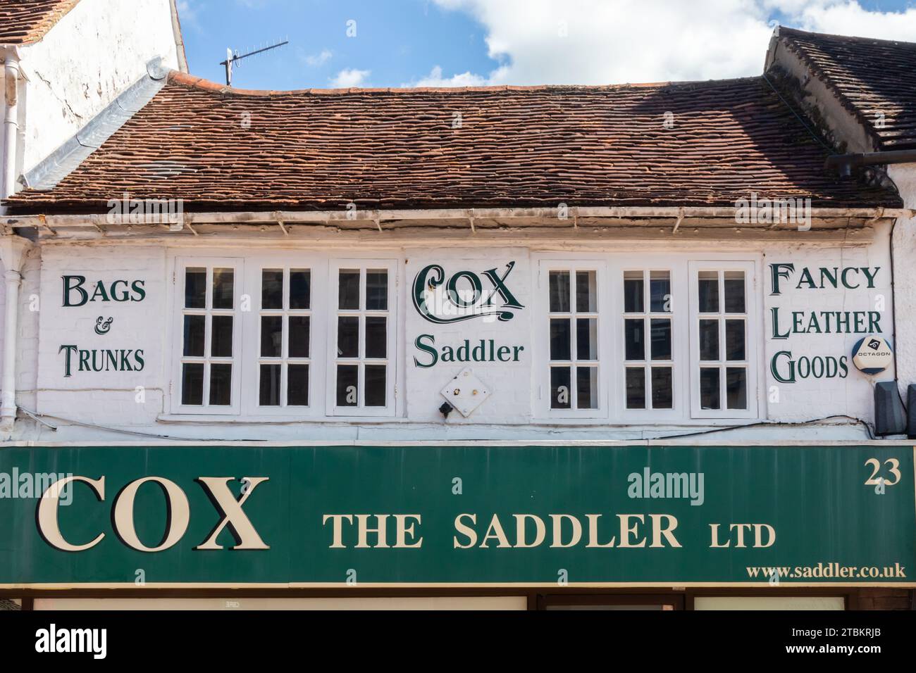 Old Fashioned Saddlers Shop , Market Square, Chesham, Buckinghamshire, England, UK Stockfoto