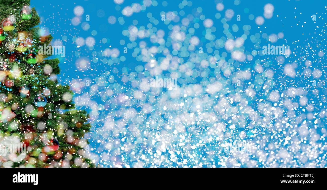 Weihnachten Hintergrund mit Weihnachtsbaum Stockfoto