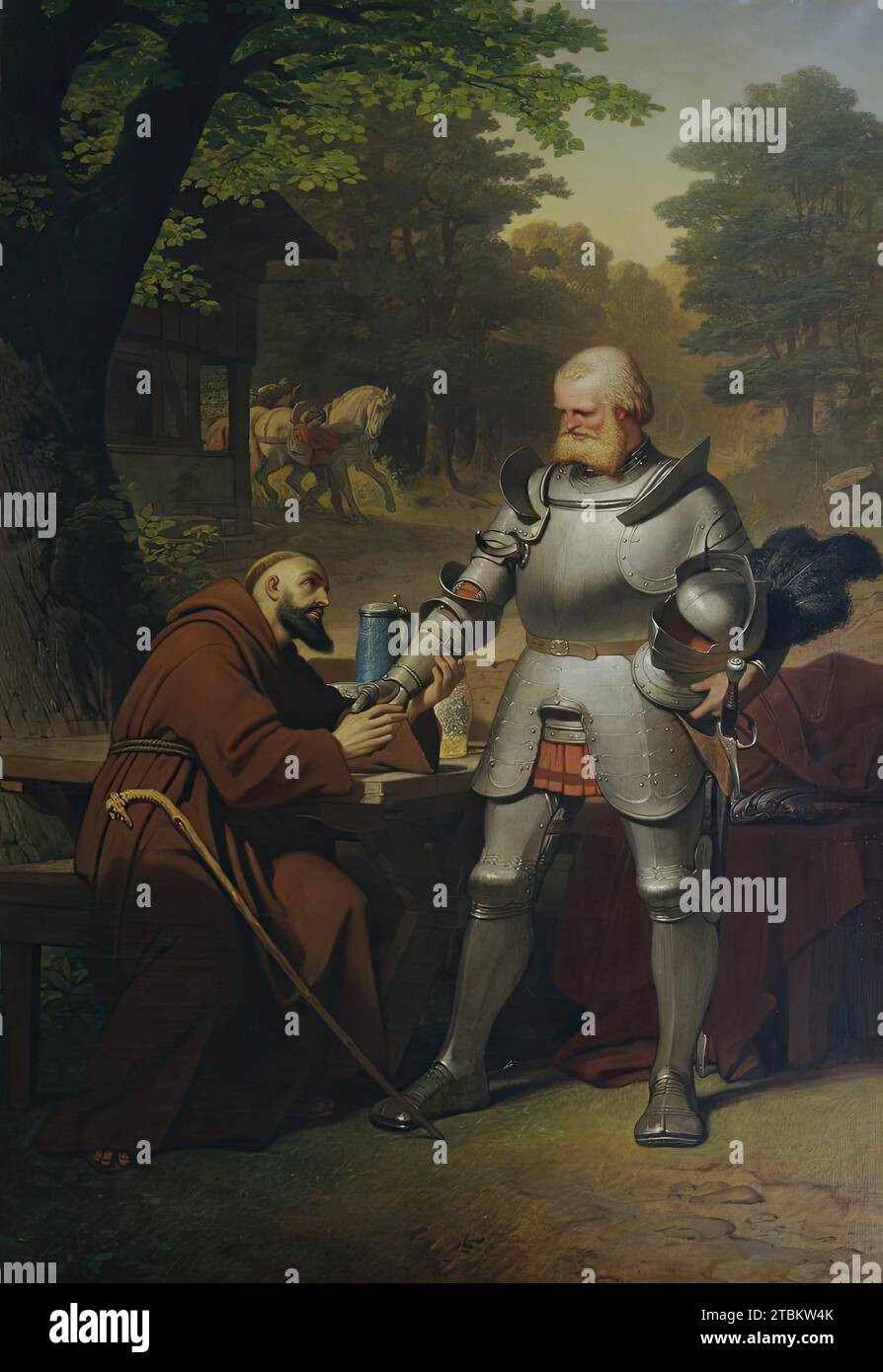 Szene aus Goethes G&#xf6;tz von Berlichingen, 1864. Stockfoto