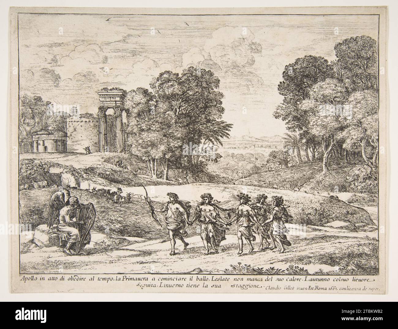 Time, Apollo and the Seasons 1929 von Claude Lorrain (Claude Gellee) Stockfoto
