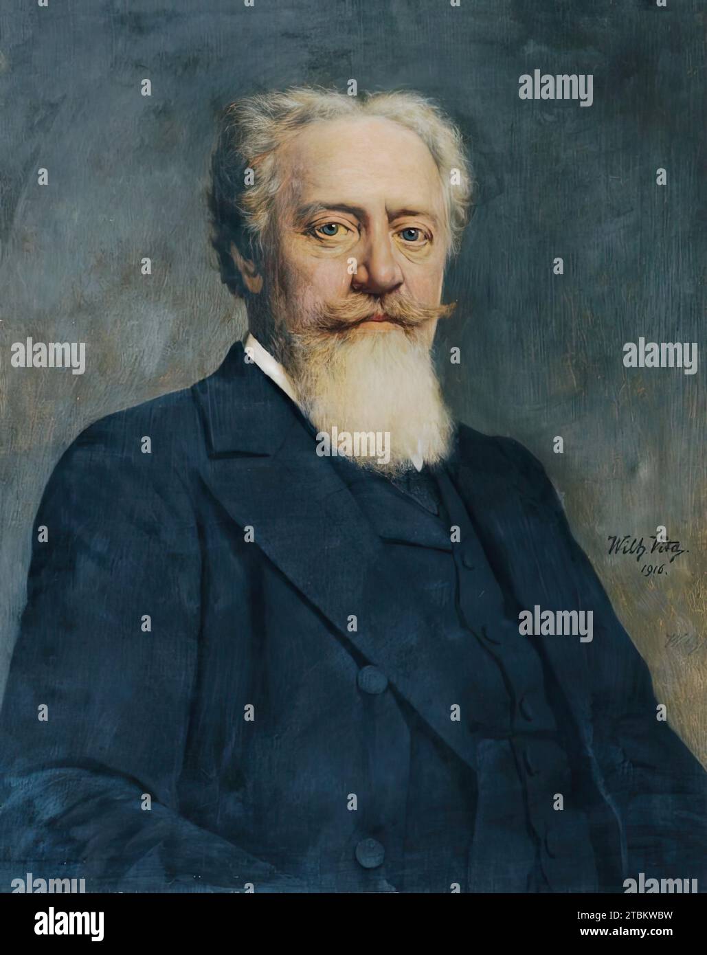 August Schaeffer, 1916. August Schaeffer von Wienwald (1833–1916) war Direktor des Kunsthistorischen Museums Wien. Stockfoto