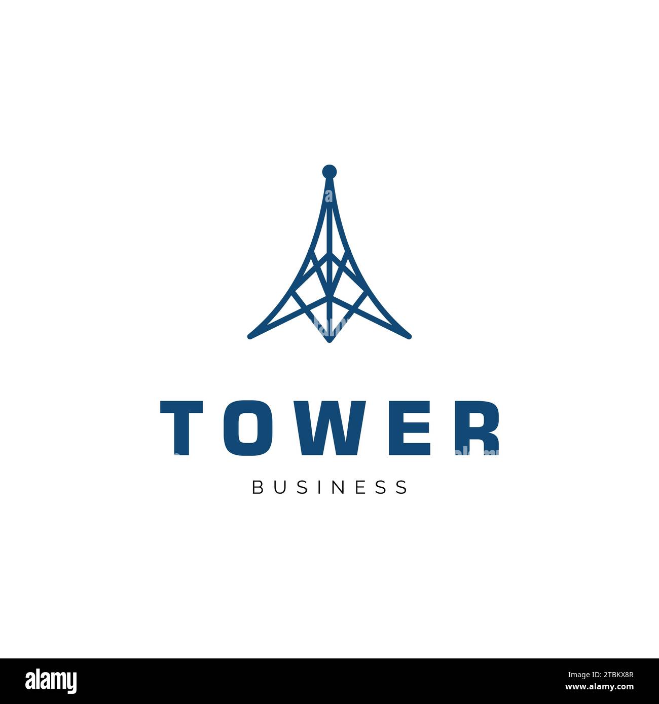 Design-Inspiration für das Tower Icon-Logo Stock Vektor