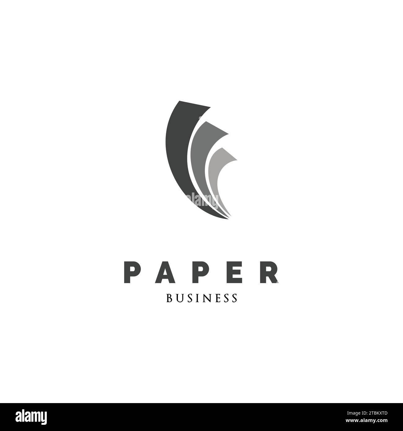 Designvorlage Für Papiersymbol-Logo Stock Vektor