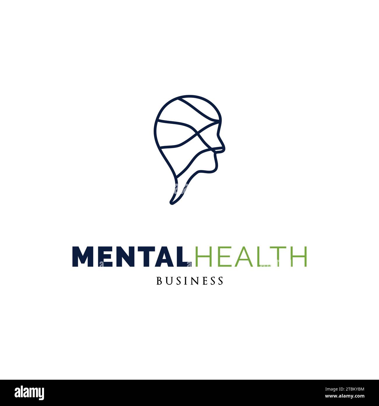 Geistige Gesundheit Beratung Symbol Logo Design Vorlage Stock Vektor