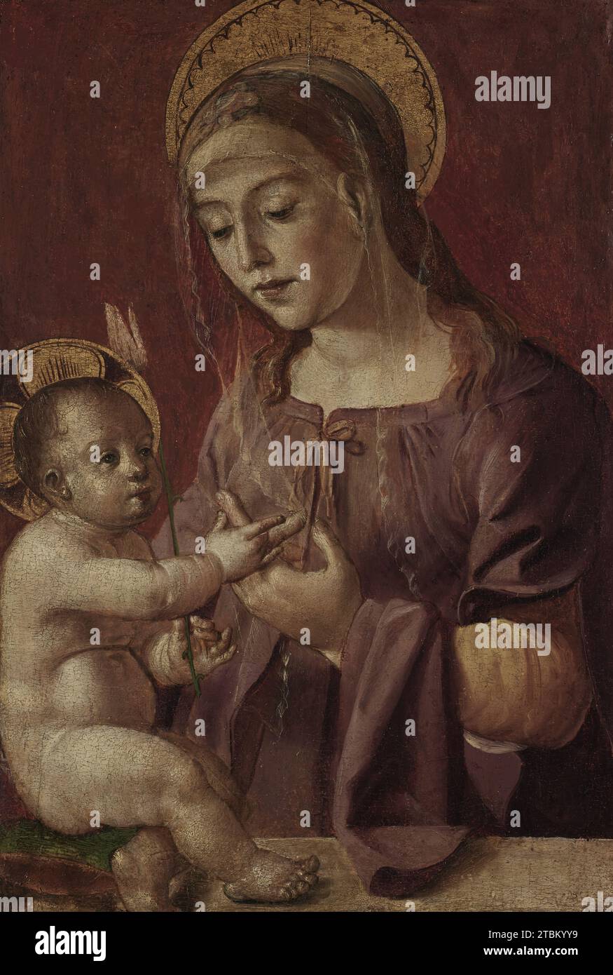 Jungfrau und Kind, 2. Hälfte des 15. Jahrhunderts. Stockfoto