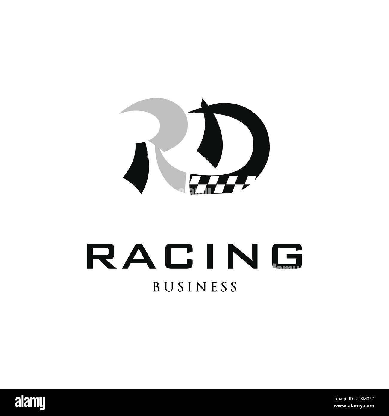Initial Letter RD Racing Icon Logo Design Template Stock Vektor