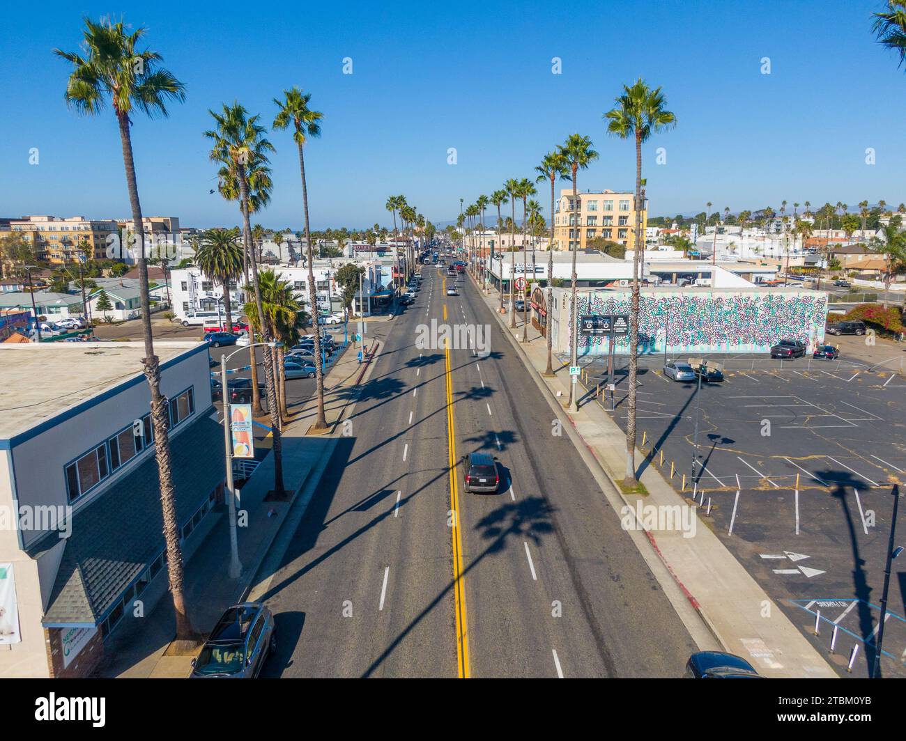 Drohnenfotos von Oceanside California Stockfoto