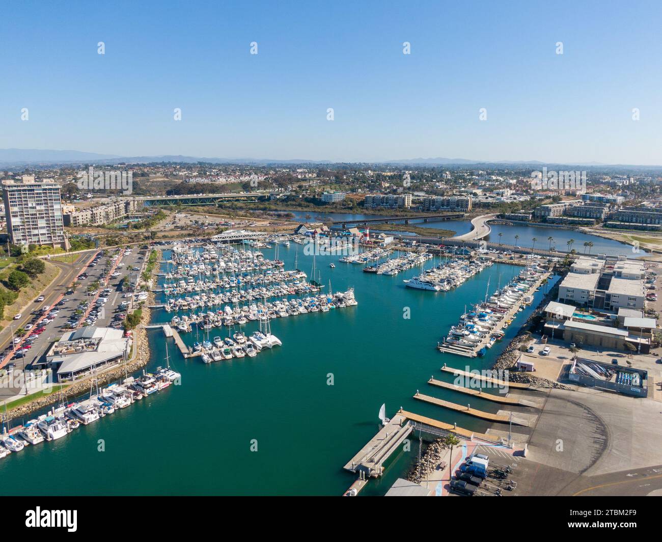 Drohnenfotos von Oceanside California Stockfoto