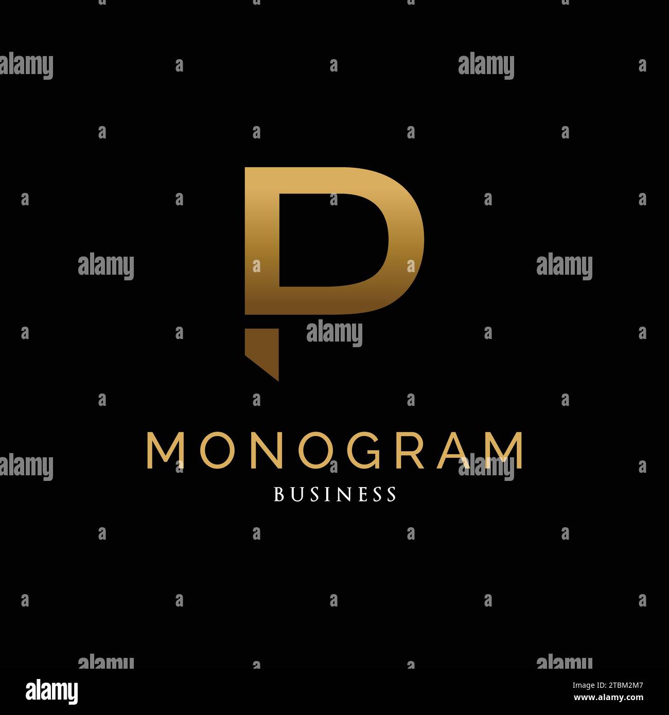 Inspiration für das Design des DP-Monogramms Stock Vektor