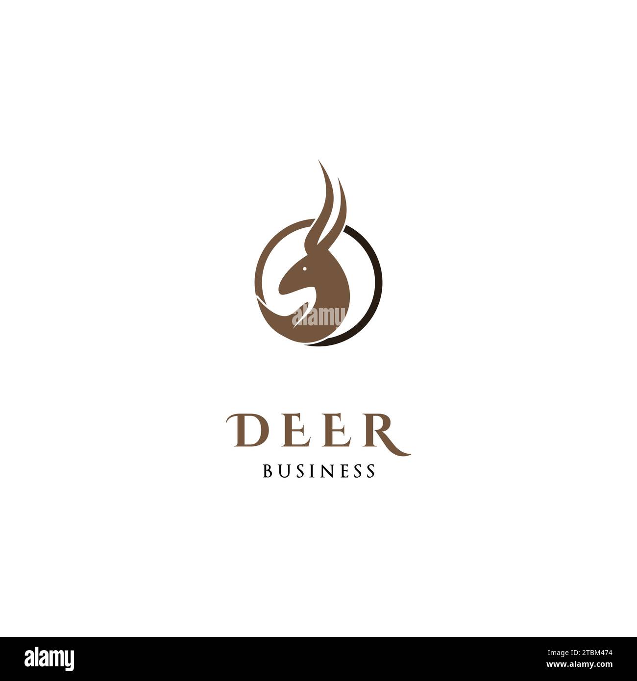 Design-Vorlage Für Hirschsymbol-Logo Stock Vektor
