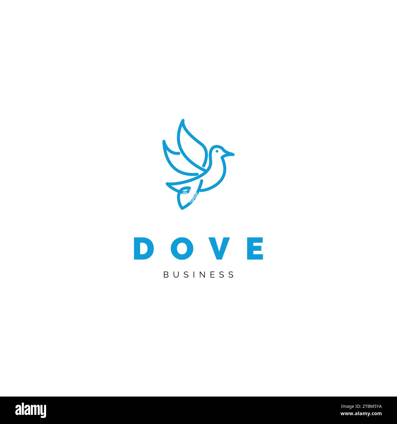 Inspiration für das Logodesign des Taubenvogels Stock Vektor