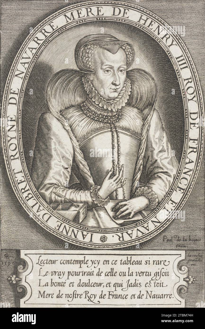 Jeanne d'Albret, Königin von Navarra, 1596. Stockfoto