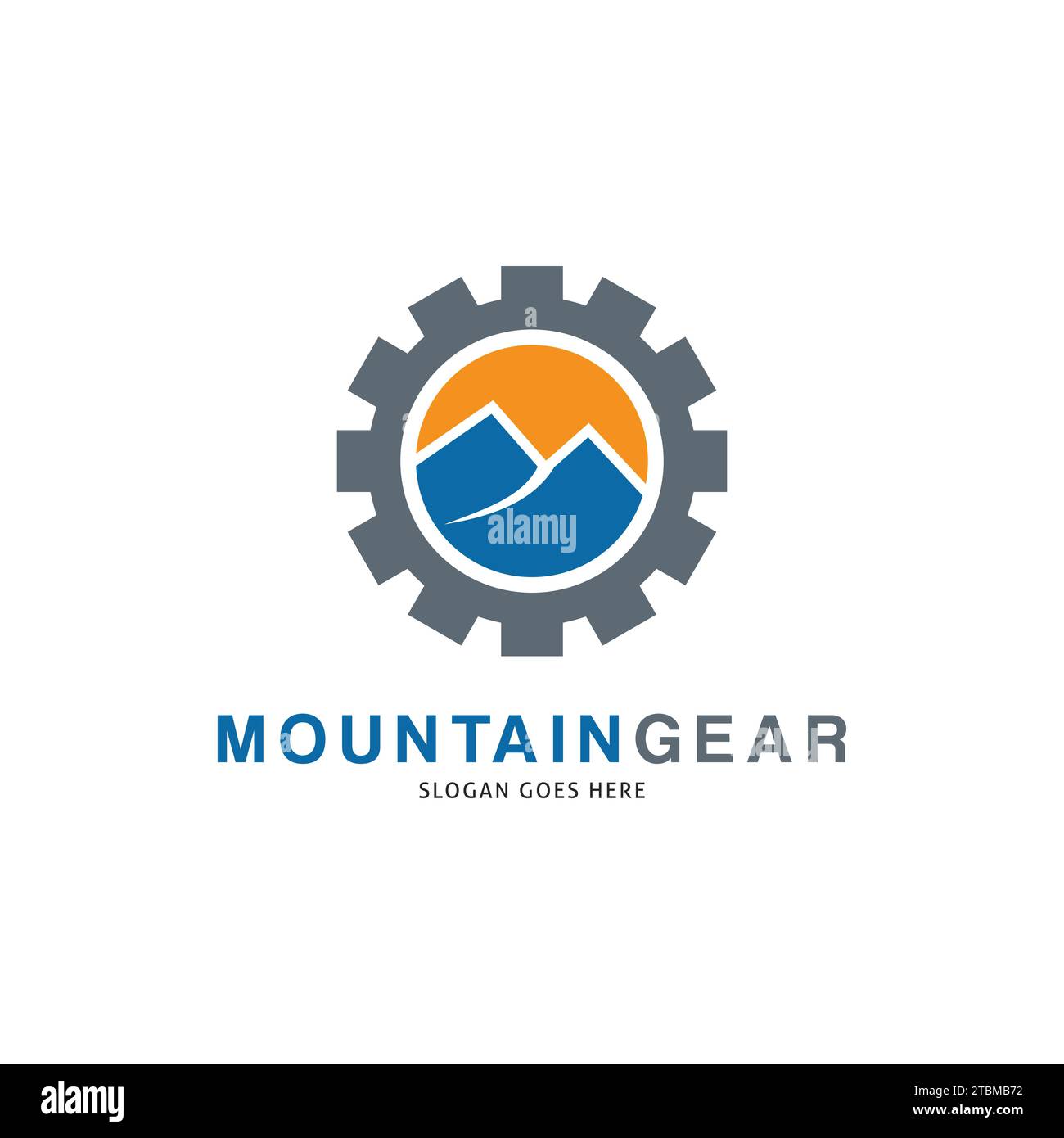Mountain Gear Icon Vector Logo Vorlage Illustration Design Stock Vektor