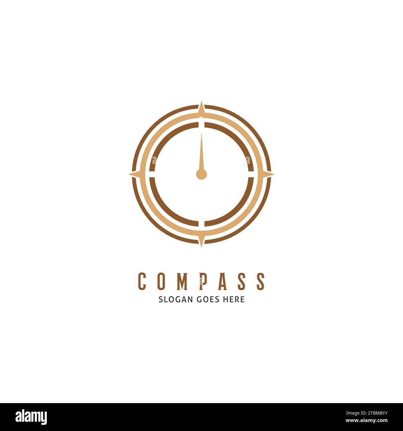 Kompasssymbol Vektor-Logo-Vorlage Illustrationsdesign Stock Vektor