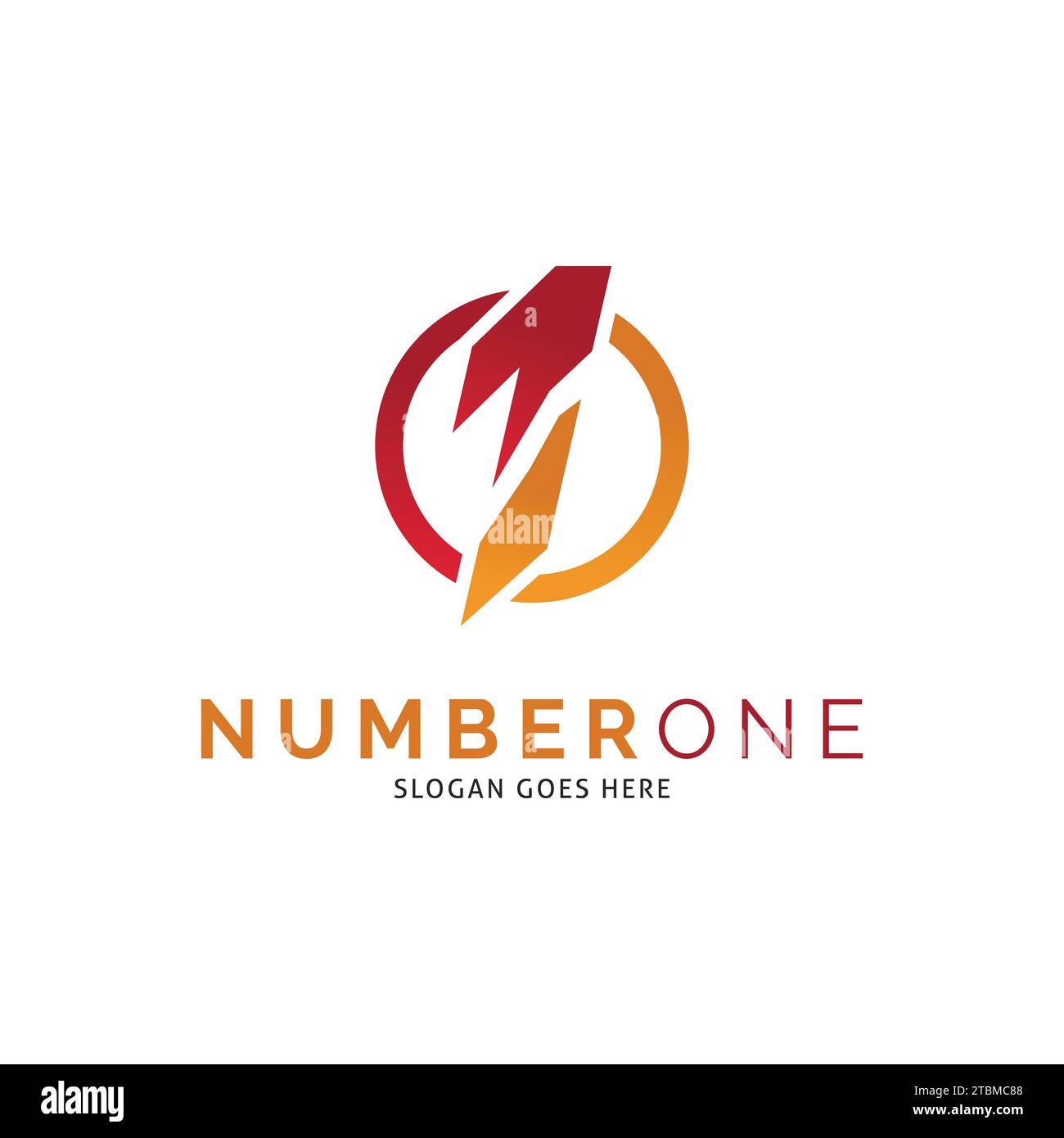 Symbol Nummer Eins Vektor-Logo-Vorlage Illustration Design Stock Vektor